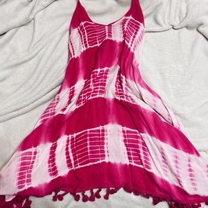 Pink & White Tie Dye Dress